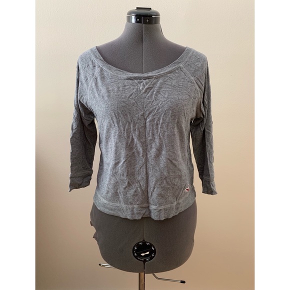 Hollister Tops - [Hollister] Grey 3/4 Length Sleeve T-Shirt
